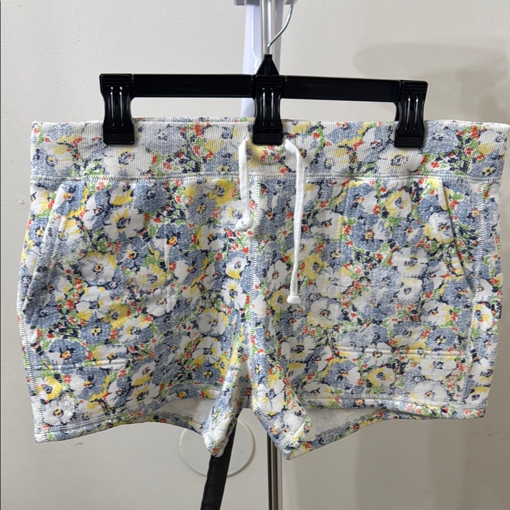 Ralph Lauren Floral Knit Shorts in Blue and Yellow